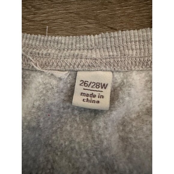 Merry Christmas Holiday Gray Sweatshirt with plaid truck/Christmas Tree Size 26/ - Picture 3 of 4